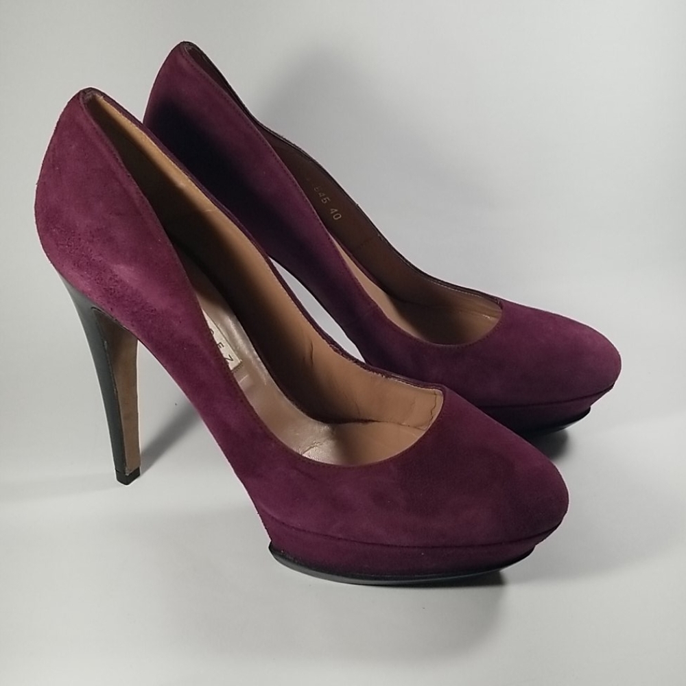 PURA LOPEZ Suede Leather Platform Stilletto Heels